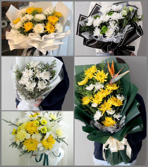 山东青岛莱西市院上镇小高岚村白事花束代送